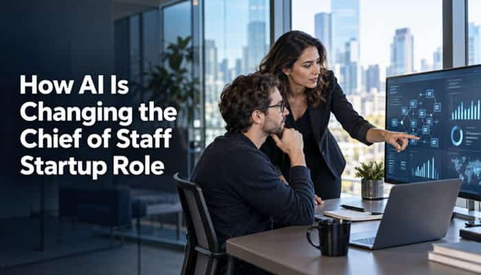 How ai is changing the chief of staff startup role - startup editor | tycoonstory media Chief of staff startup 2026 using ai tools for data analysis, workflow automation, strategic planning, and executive decision support in a modern startup environment.