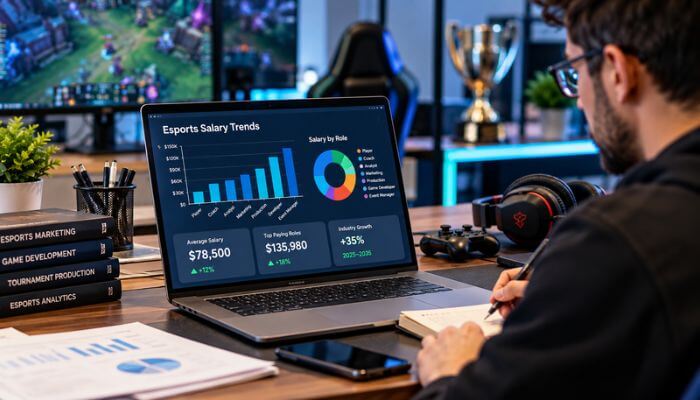 Esports jobs salary guide 1 | tycoonstory media Esports jobs salary guide showing career pay trends and salary data for gaming industry roles in 2026