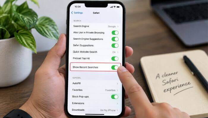 How to hide recent safari searches without deleting history | tycoonstory media How to clear search history on iphone by hiding recent safari searches
