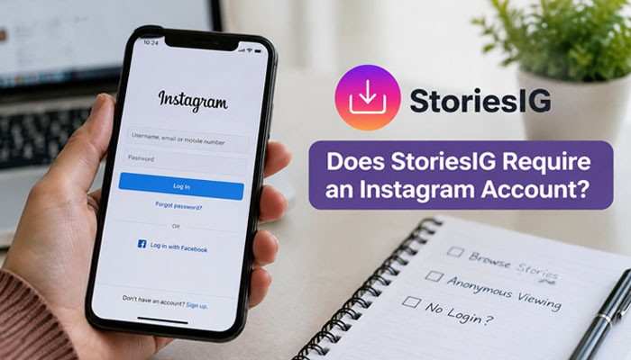 Does storiesig require an instagram account? - tycoonstory | tycoonstory media Storiesig review 2026 explaining whether storiesig requires an instagram account, featuring instagram login screen, anonymous viewing options, and no-login story viewer concept.