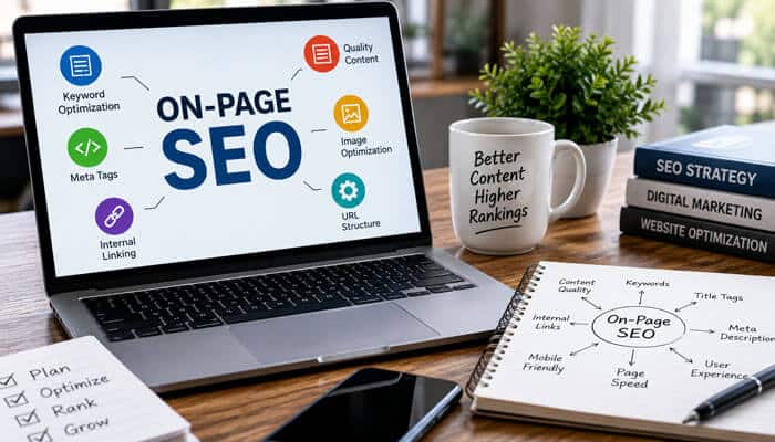 Improve on-page seo for better search engine positioning - tycoonstory | tycoonstory media Search engine positioning through on-page seo, including keyword optimization, meta tags, internal linking, quality content, image optimization, and url structure.