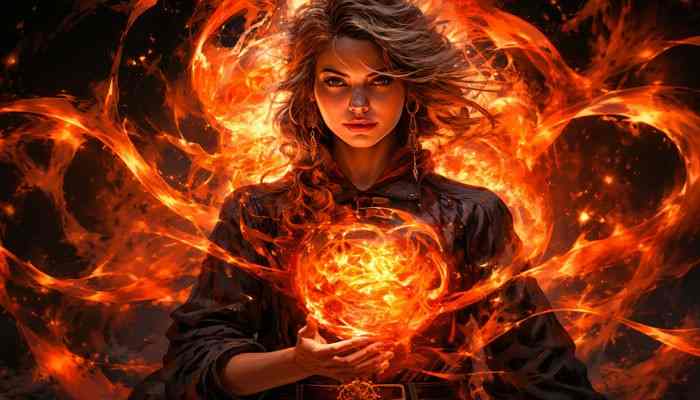 Sorcerer the natural spellcaster - tycoonstory | tycoonstory media Dnd classes sorcerer character casting powerful fire magic with innate spellcasting abilities, representing the sorcerer class role, magical origins, sorcery points, metamagic skills, and offensive spell power in a dungeons & dragons fantasy adventure.