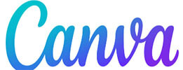 Canva | tycoonstory media Canva logo (brand wordmark in blue–purple gradient)