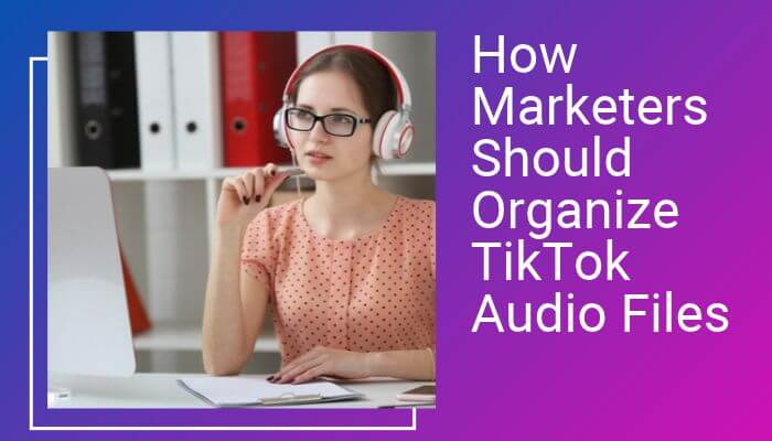Download tiktok mp3 - tycoonstory | tycoonstory media Download tiktok mp3 guide showing a marketer wearing headphones at a computer while organizing tiktok audio files for content creation.
