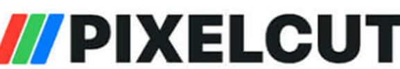 Pixelcut | tycoonstory media Pixelcut logo: bold pixelcut text with colorful diagonal stripes on the left.