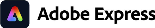 Adobe express | tycoonstory media Adobe express logo: a colorful a-shaped icon on the left with the words 'adobe express' to the right.