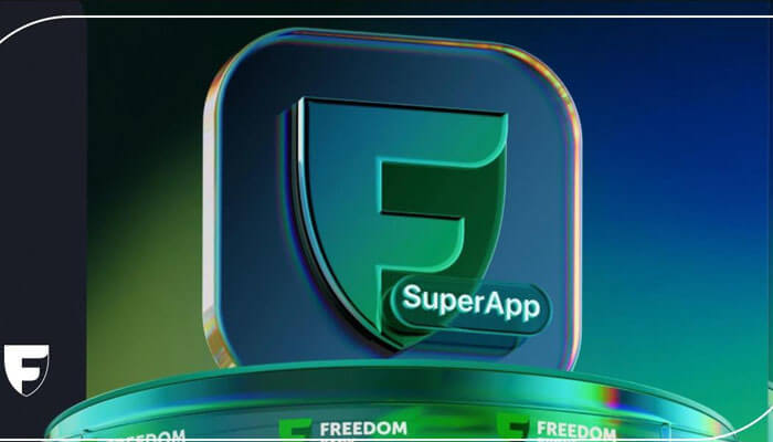 Mau grew 154%, dau almost 3. 5-fold | tycoonstory media Superapp logo with a teal shield on a glowing pedestal against a dark-to-green gradient background.