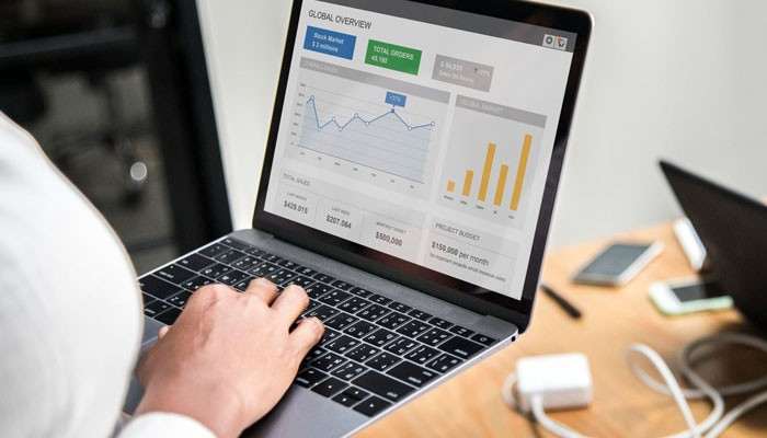 How to test ranking accurac - tycoonstory | tycoonstory media Best keyword rank checker tool analysis on a laptop displaying seo performance graphs, ranking trends, and website traffic metrics.