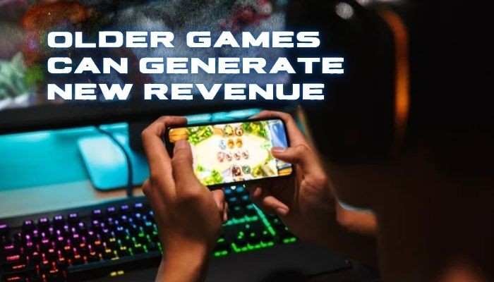 Humble bundle - tycoonstory | tycoonstory media Humble bundle gaming concept showing a player using a smartphone, illustrating how older games can generate new revenue through digital bundles.