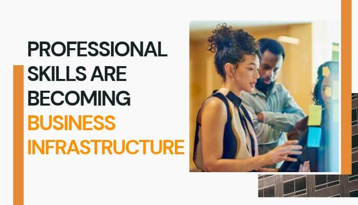 Recordnewswire - tycoonstory | tycoonstory media Recordnewswire highlights how professional skills are becoming essential business infrastructure, featuring two professionals collaborating at work.