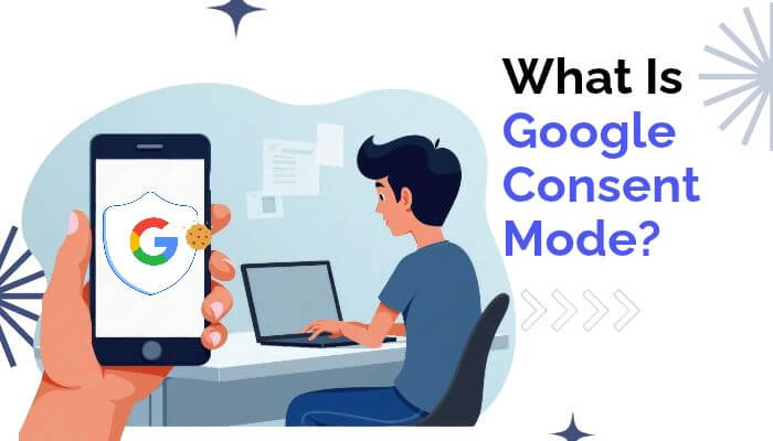 What is a cookie on a website - tycoonstory | tycoonstory media What is a cookie on a website? Illustration of google consent mode, showing cookie permissions, user privacy, and consent management.